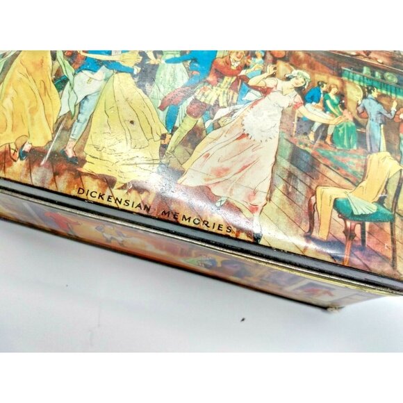 Vintage Thorne's  World's Premier Toffee Tin - Dickesian Memories -  7 1/4" long - Picture 8 of 11